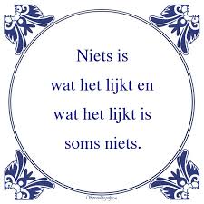 Niets is wat het lijkt