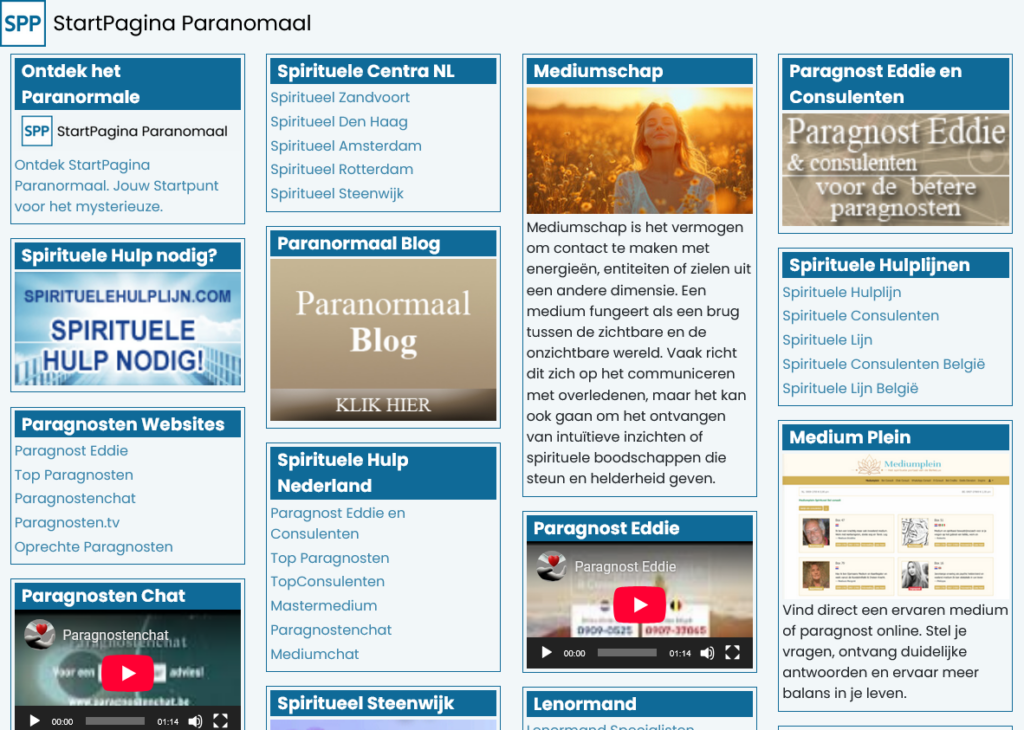 StartPagina Paranormaal
